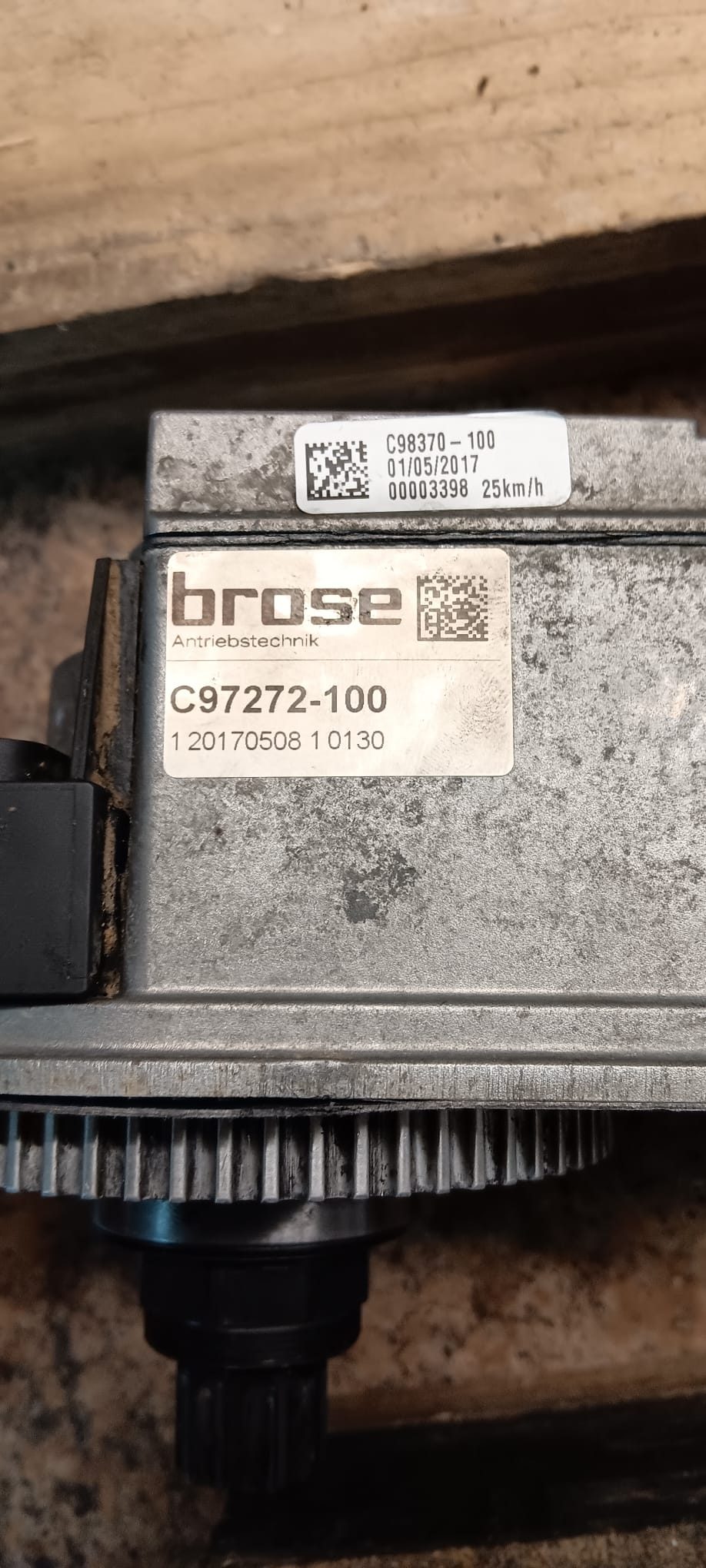 Servisný štítok motora Brose Antriebstechnik